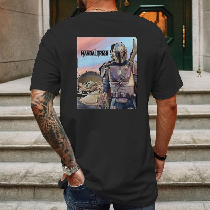 The Mandalorian The Child Painting Mens Back Print T-shirt Gifts for Men