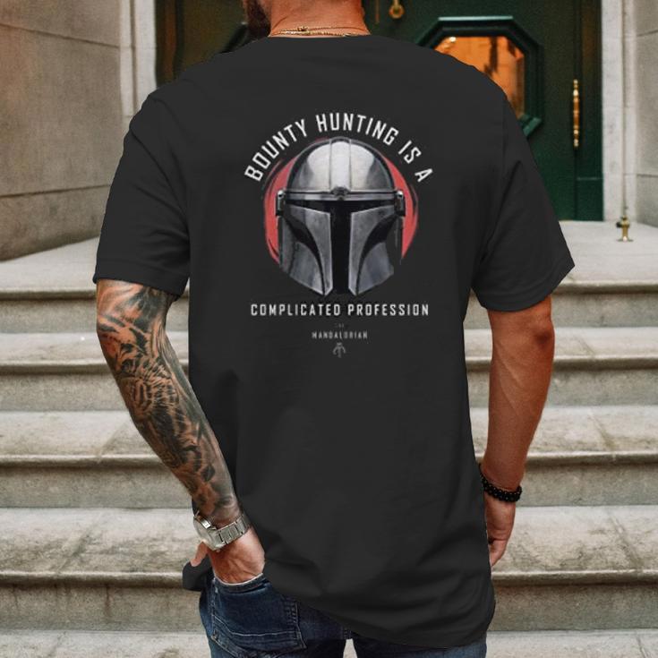 The Mandalorian A Complicated Profession Portrait Mens Back Print T-shirt Gifts for Men