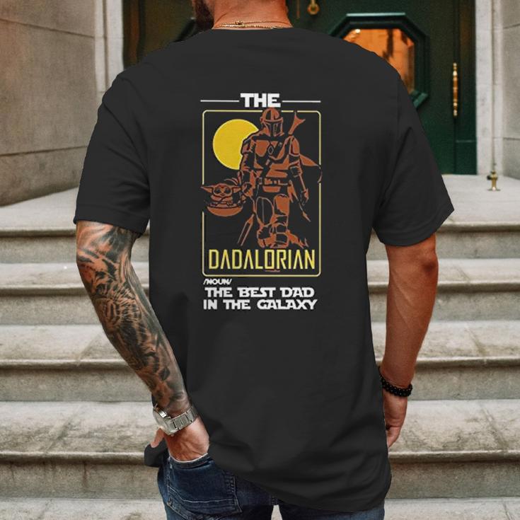 Mandalorian The Dadalorian Best Dad Mens Back Print T-shirt Gifts for Men