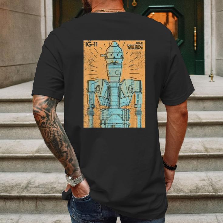 The Mandalorian Ig 11 Self Destruct Sequence Mens Back Print T-shirt Gifts for Men