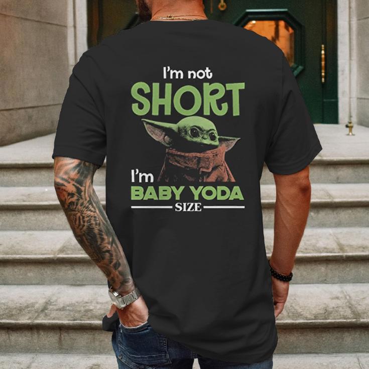 The Mandalorian I’M Not Short I’M Baby Yoda Mens Back Print T-shirt Gifts for Men