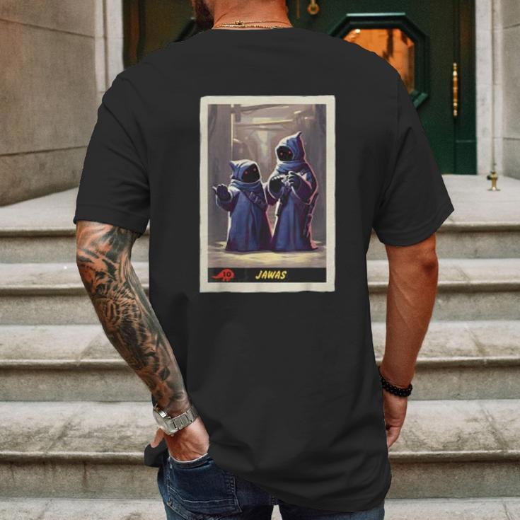 The Mandalorian Jawas Trading Card Mens Back Print T-shirt Gifts for Men