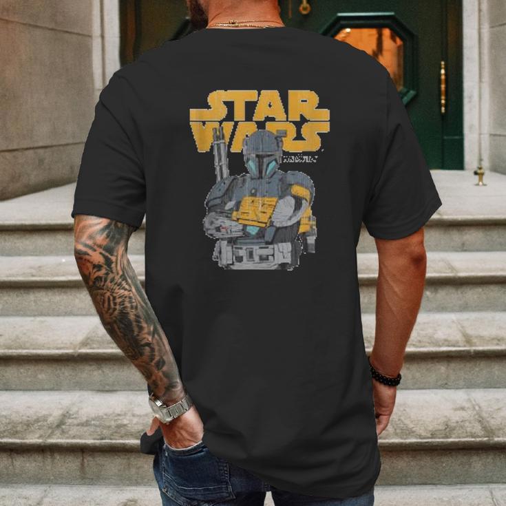 The Mandalorian Mando Battle Mens Back Print T-shirt Gifts for Men