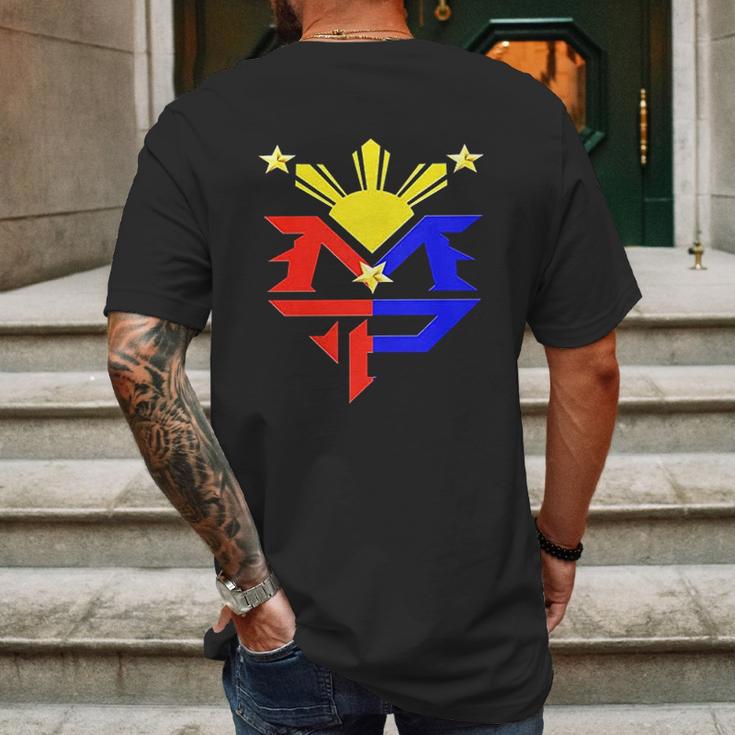 Manny Pacquiao Flag Sun Symbol Mens Back Print T-shirt Gifts for Men