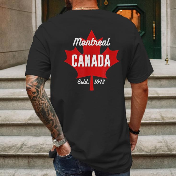 Maple Leaf Canada Flag Eh Montreal Canada Mens Back Print T-shirt Gifts for Men