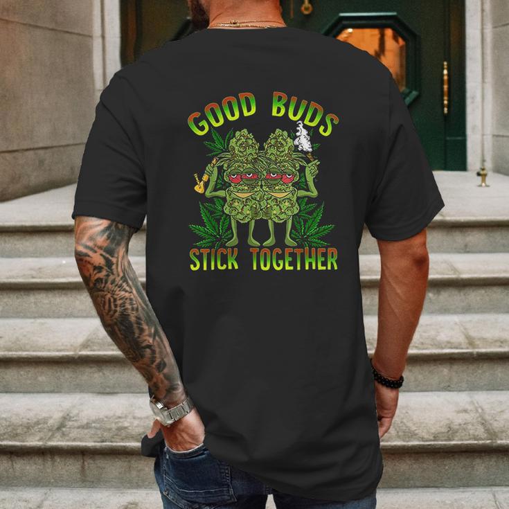 Marijuana Good Couples Funny Mens Back Print T-shirt Gifts for Men