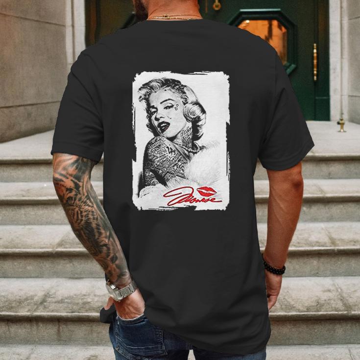 Marilyn Monroe Tattooed Mens Back Print T-shirt Gifts for Men