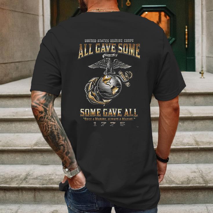 Marine Corps Polo Usmc Marine Corps All Gave Some Mens Back Print T-shirt Gifts for Men