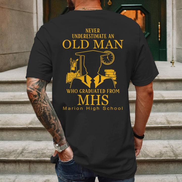 Marion High School Mens Back Print T-shirt Gifts for Men