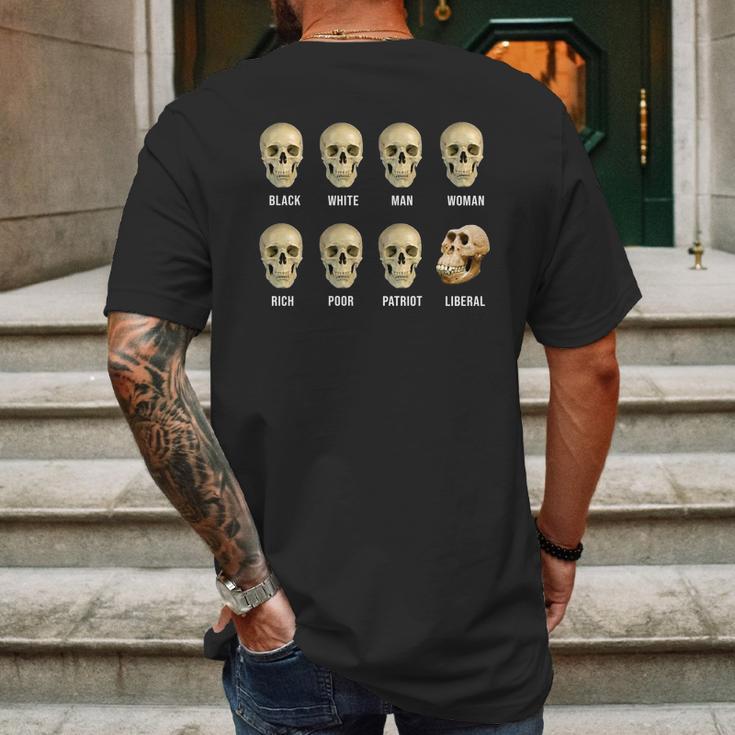 Mark Wahlberg Black White Man Woman Rich Poor Patriot Liberal Skull Tshirtt Shirt Mens Back Print T-shirt Gifts for Men