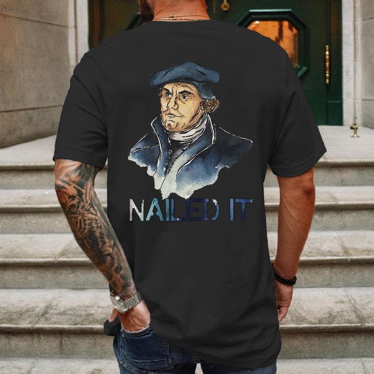 Martin Luther Nailed It Paint Stroke Mens Back Print T-shirt Gifts for Men