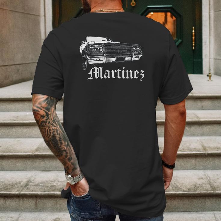 Martinez Lowrider Cali Family Reunion Gift Mens Back Print T-shirt Gifts for Men