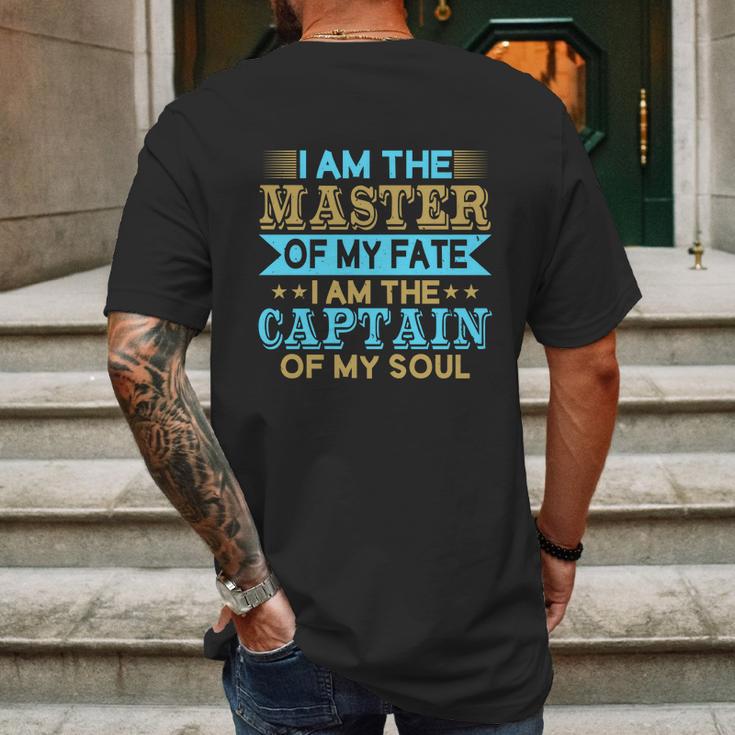 I Am The Master Of My Fate I Am The Captain Of My Soul Mens Back Print T-shirt Gifts for Men