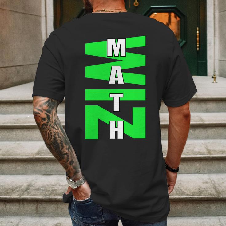 Math Wiz Logo Mens Back Print T-shirt Gifts for Men