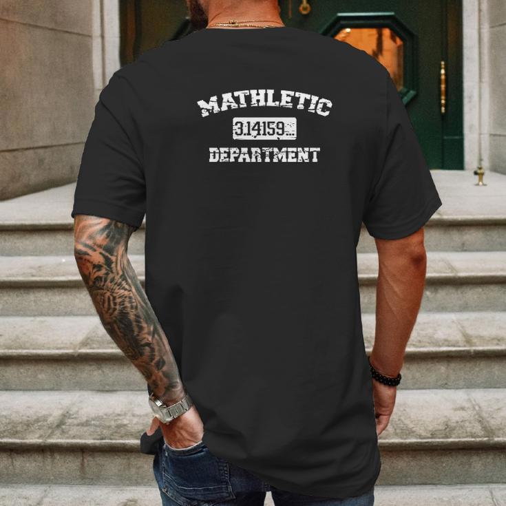 Mathletic Humor Math Graphic Mens Back Print T-shirt Gifts for Men