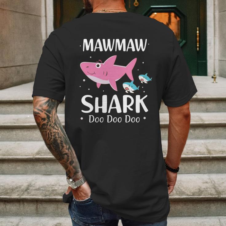 Mawmaw Shark Doo Doo Doo Black Pink Mens Back Print T-shirt Gifts for Men