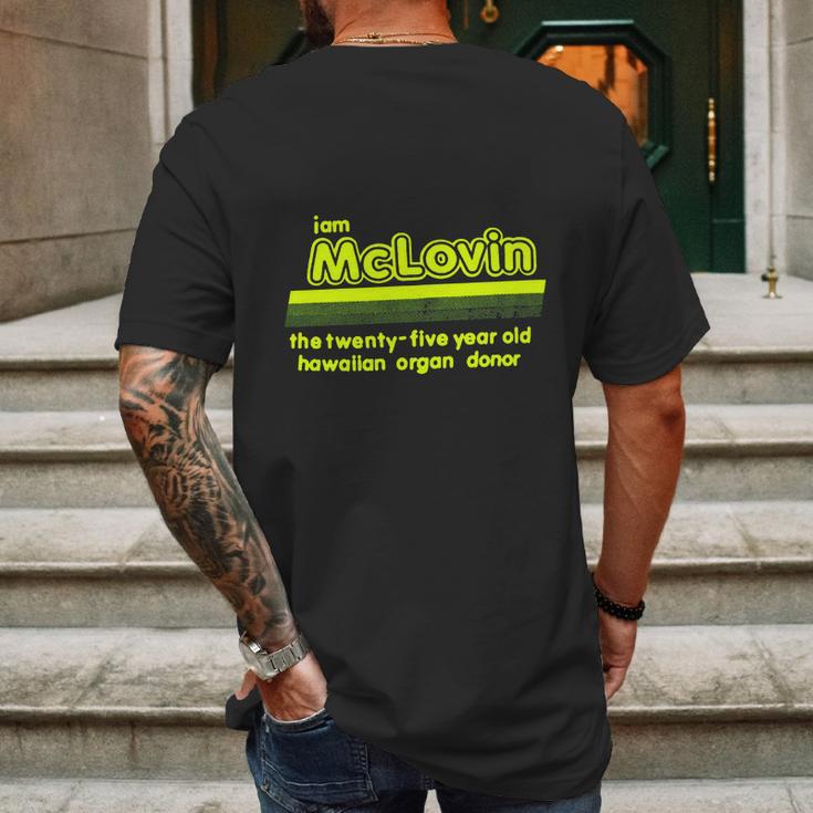 I Am Mclovin Green Mens Back Print T-shirt Gifts for Men