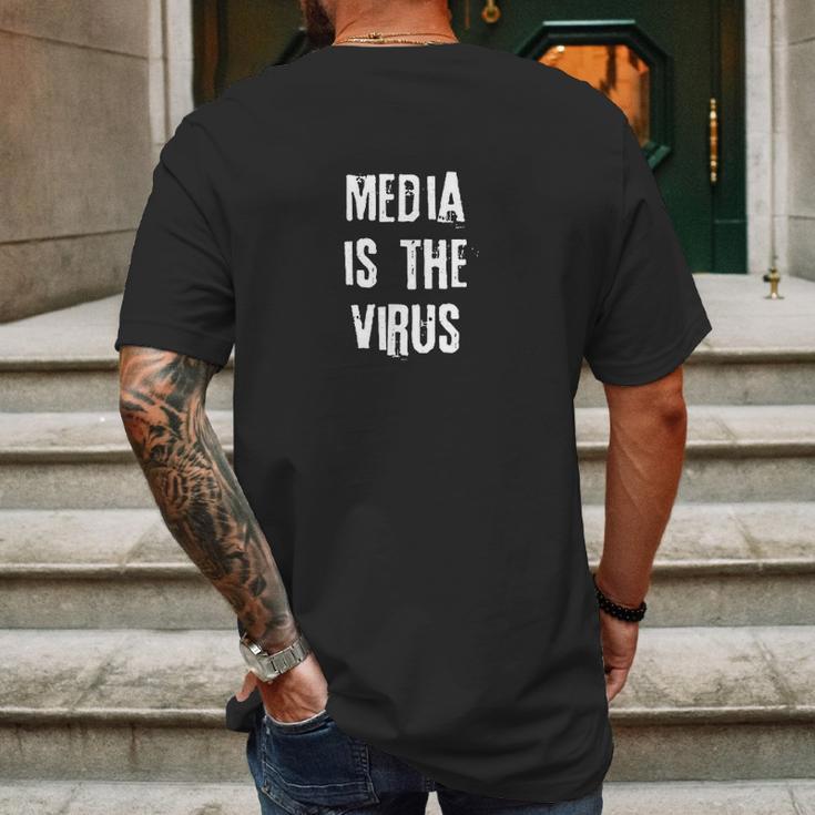 The Media Is The Virus Mens Back Print T-shirt Gifts for Men