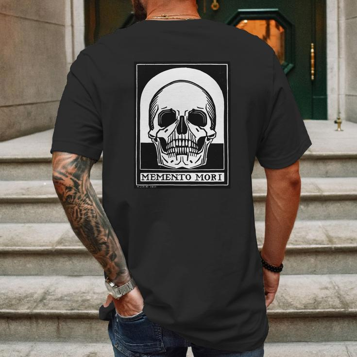 Memento Mori Skull Mens Back Print T-shirt Gifts for Men