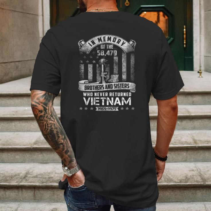 In Memory Of Vietnam Veteran Mens Back Print T-shirt Gifts for Men