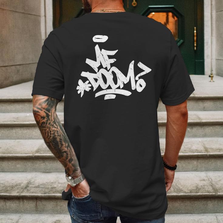 Mf Doom Tag Mens Back Print T-shirt Gifts for Men