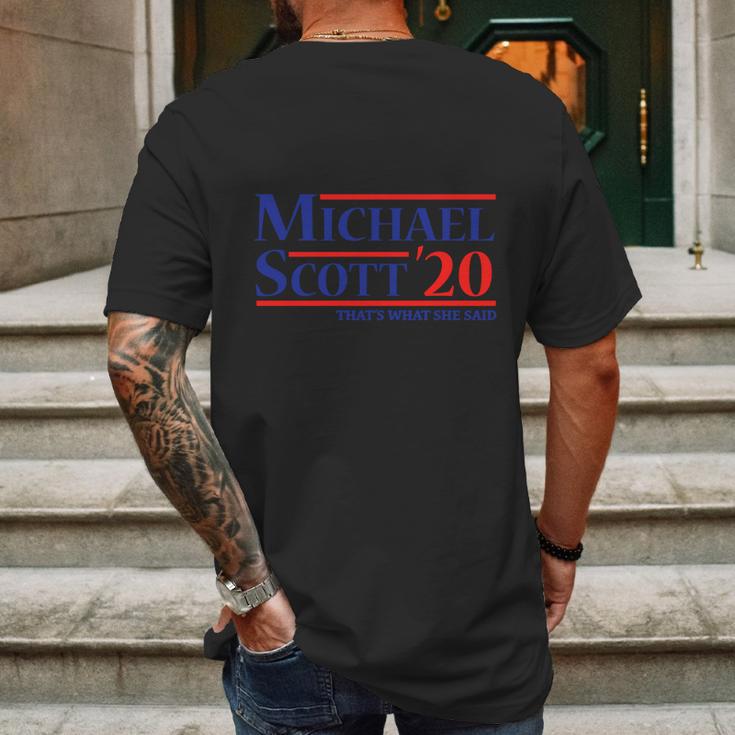 Michael Scott 2020 Thats What She Said Mens Back Print T-shirt Gifts for Men