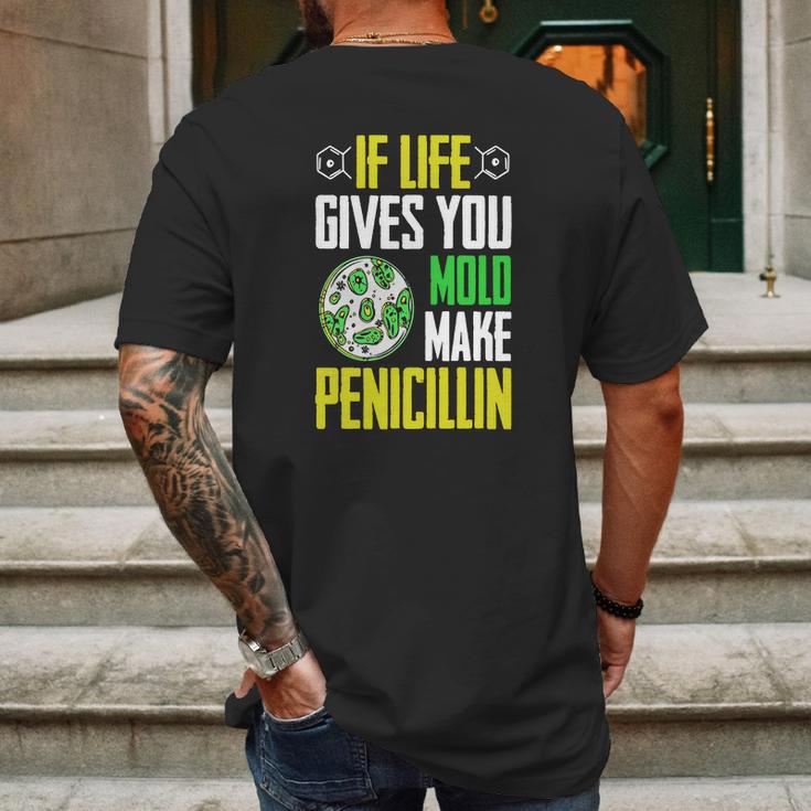 Microbiology Funny T-Shirt Mold Penicillin Biologist Humor Mens Back Print T-shirt Gifts for Men