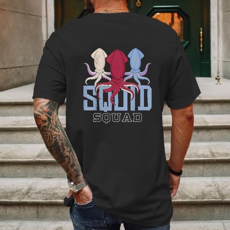 The Mighty Squid Squad Octopus Gang Gift Design Idea Mens Back Print T-shirt Gifts for Men