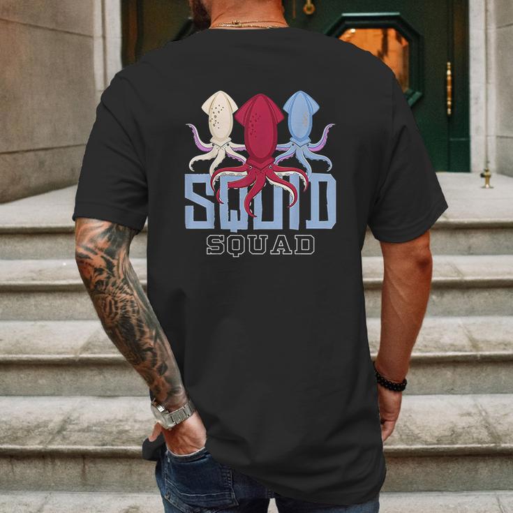 The Mighty Squid Squad Octopus Gift Mens Back Print T-shirt Gifts for Men