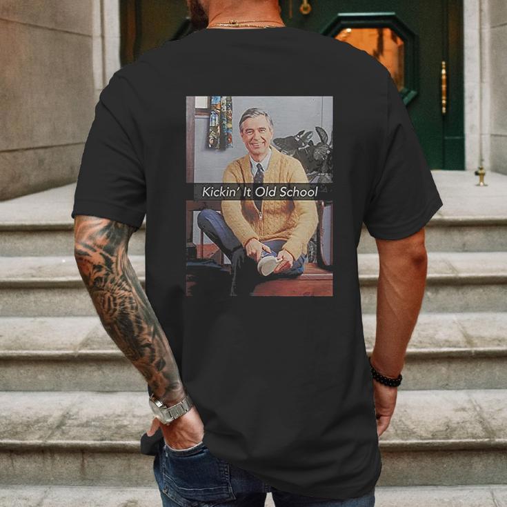 Mister Rogers Kickin It Old School Official Fitted T-Shirt Mens Back Print T-shirt Gifts for Men