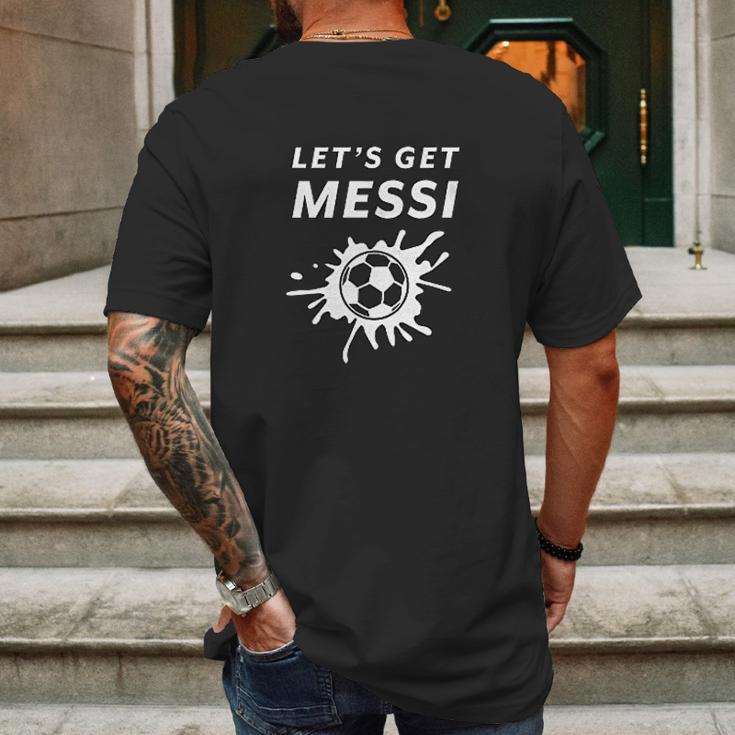 Mixtbrand Lets Get Messi Soccer Mens Back Print T-shirt Gifts for Men