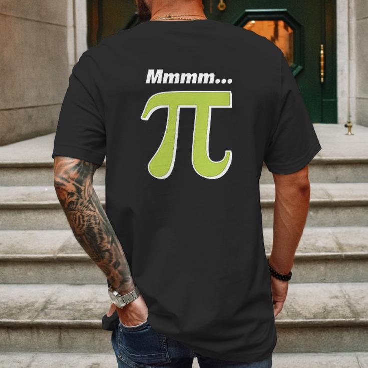 Mmm Pi Funny Pi Day Math Joke Mens Back Print T-shirt Gifts for Men