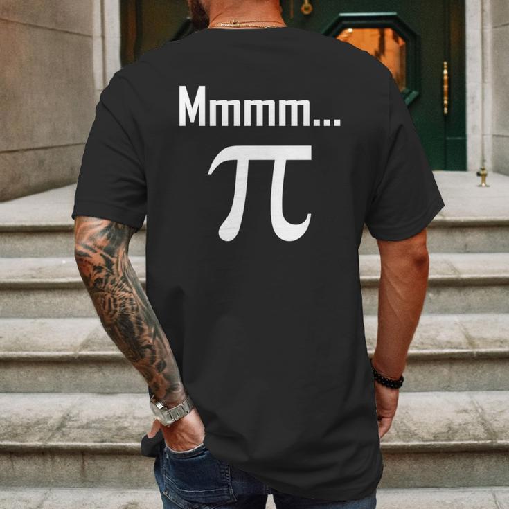 Mmm Pi Symbol Nerd Funny Pi Day Mens Back Print T-shirt Gifts for Men