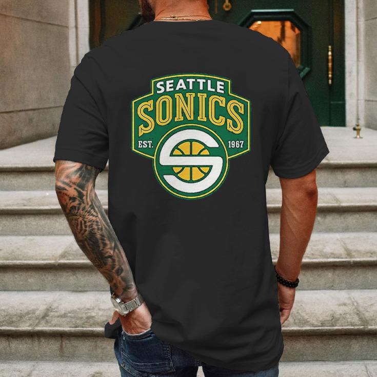 Mohammadgibson Seattle Supersonics Fashion Mens Back Print T-shirt Gifts for Men