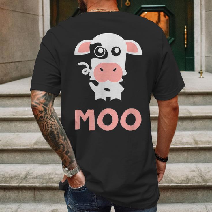 Moo Cow Farm Animals For ToddlersFam Girl Mens Back Print T-shirt Gifts for Men