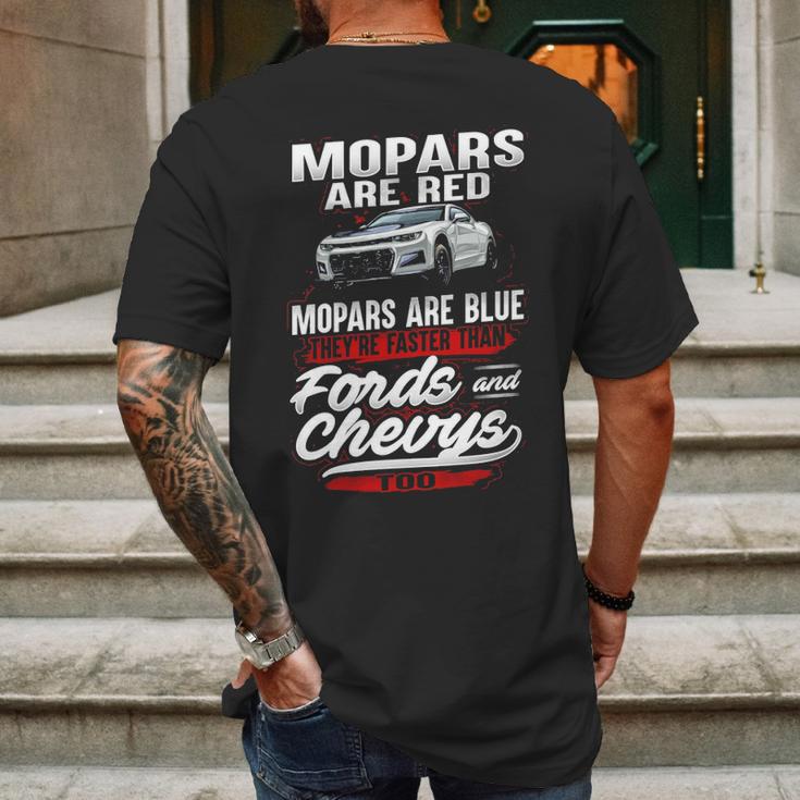 Mopars Are Red Mens Back Print T-shirt Gifts for Men