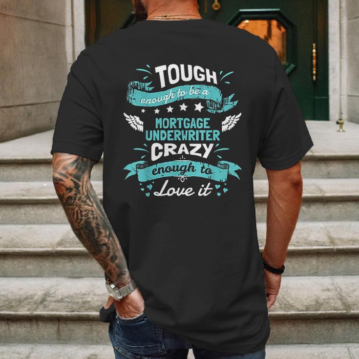 Mortgage Underwriter Mens Back Print T-shirt Gifts for Men