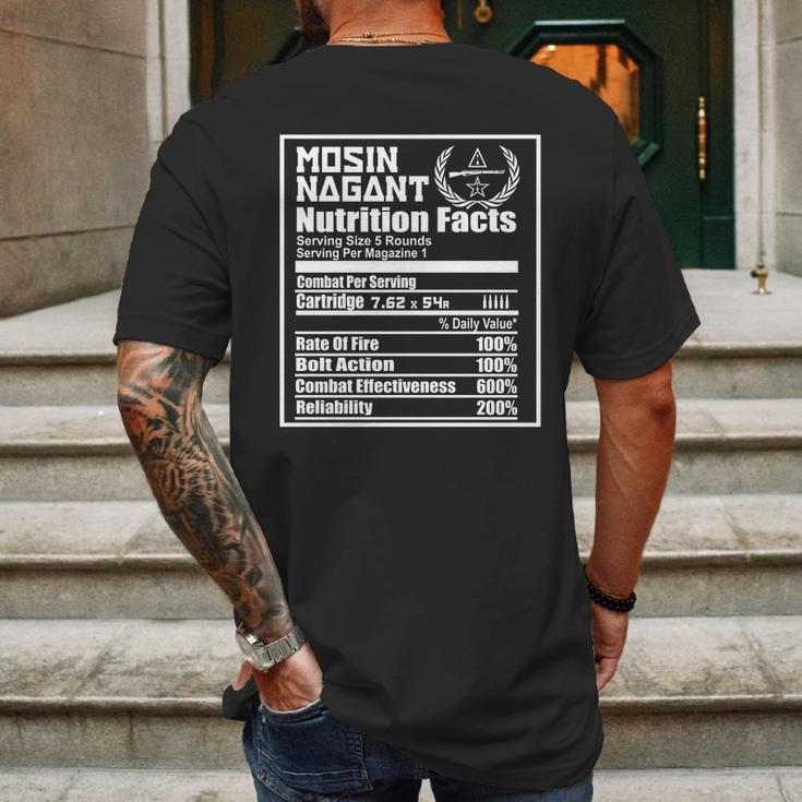 Mosin Nagant Nutrition Facts Mens Back Print T-shirt Gifts for Men