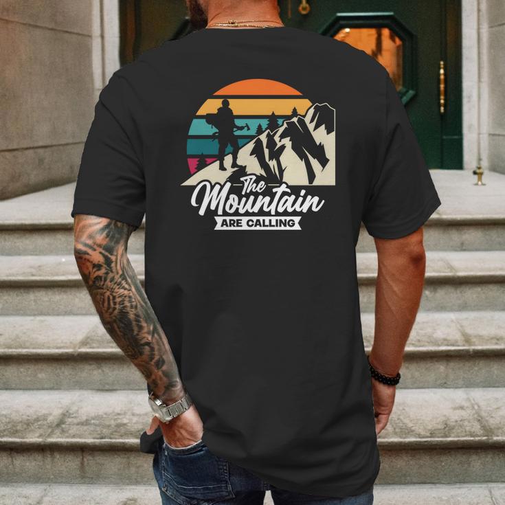 The Mountain Are Callingexplore Travel Lover Mens Back Print T-shirt Gifts for Men