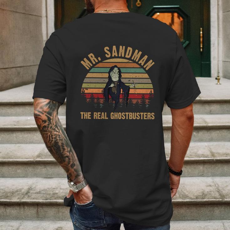 Mr Sandman The Real Ghost Scary Halloween Vintage Mens Back Print T-shirt Gifts for Men