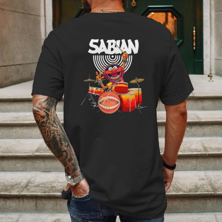 The Muppet Show Animal Playing Drum Sabian Shirtc Mens Back Print T-shirt Gifts for Men