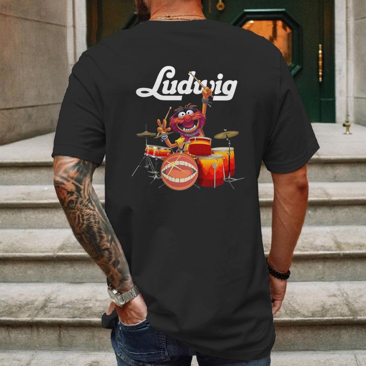 The Muppet Show Animal Playing Ludwig Drums Shirtc Mens Back Print T-shirt Gifts for Men