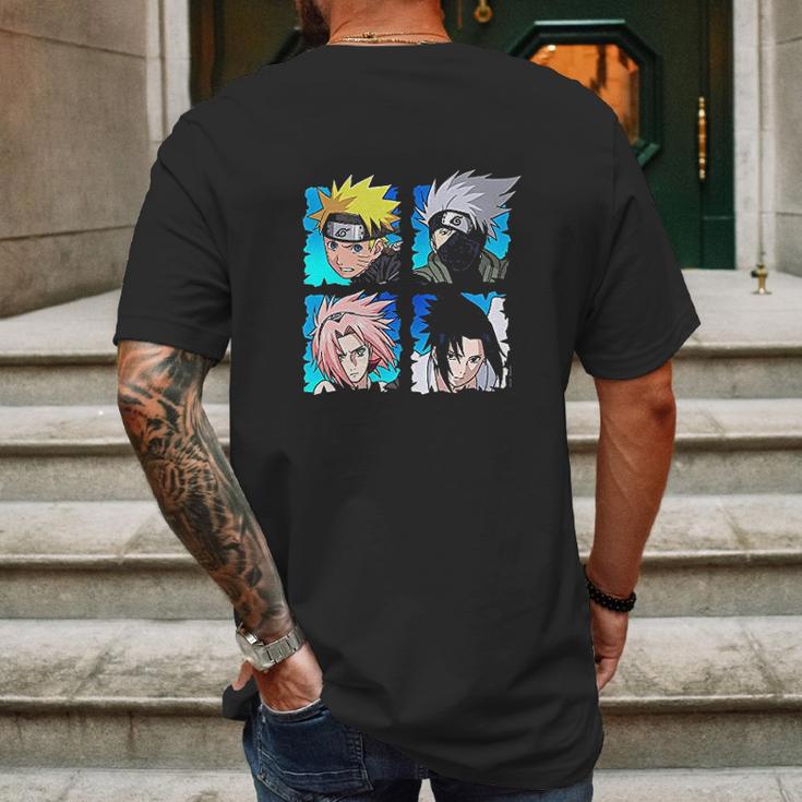 Naruto Shippuden 4 Heads Mens Back Print T-shirt Gifts for Men