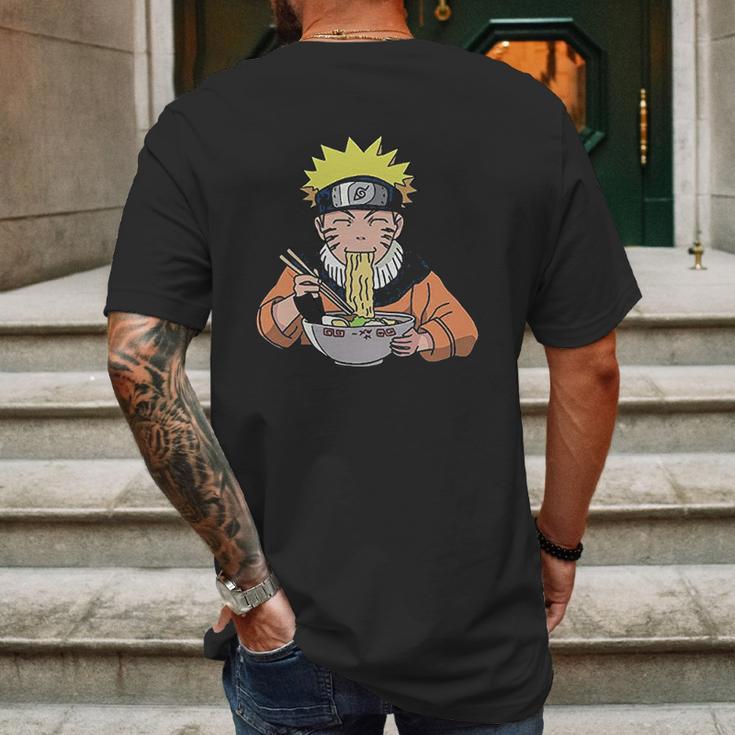 Naruto Uzumaki Ichiraku Ramen Noodles Mens Back Print T-shirt Gifts for Men