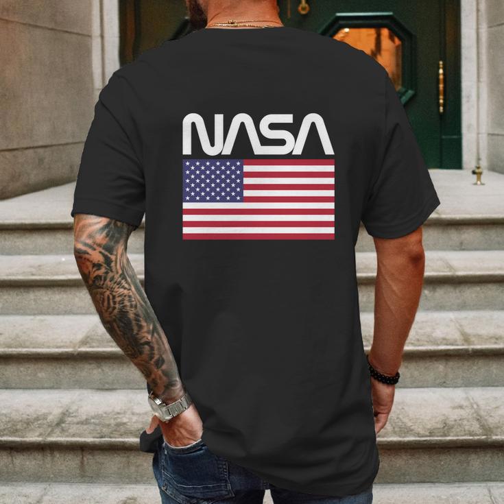 Nasa 4Th Of July American Flag Space Astronaut Shirt Mens Back Print T-shirt Gifts for Men