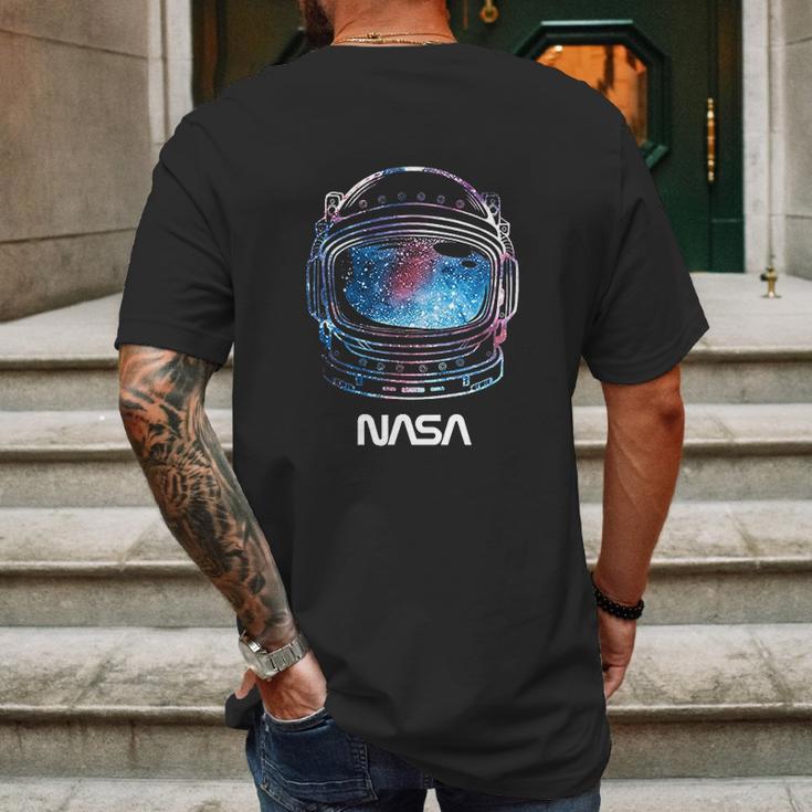 Nasa Galaxy Lineart Fill Helmet Mens Back Print T-shirt Gifts for Men