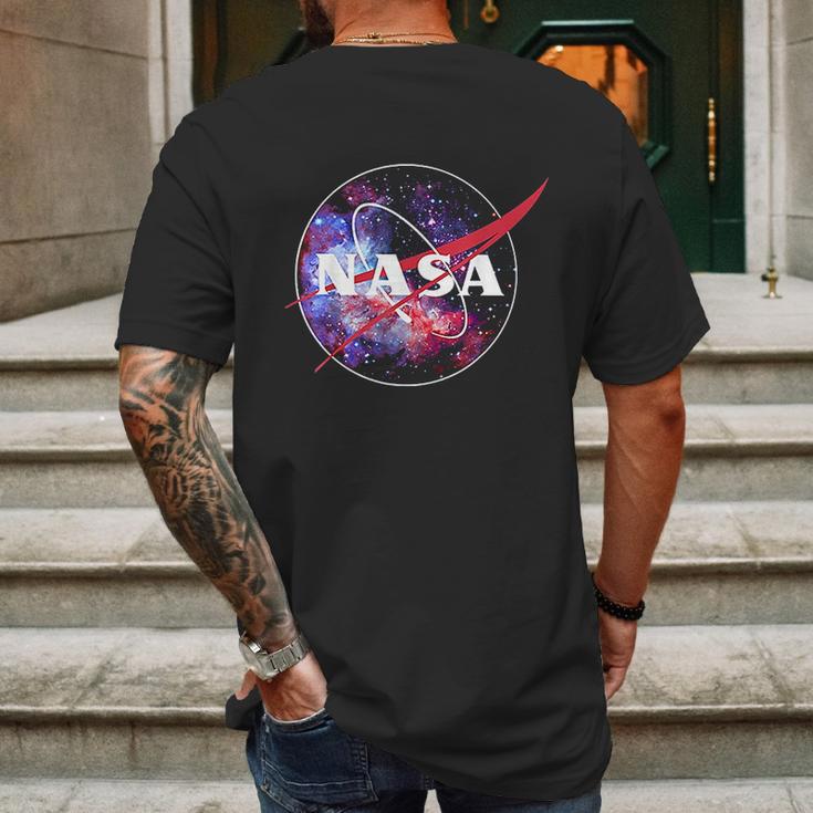 Nasa Purple Pink Mix Galaxy Style Logo Graphic Mens Back Print T-shirt Gifts for Men