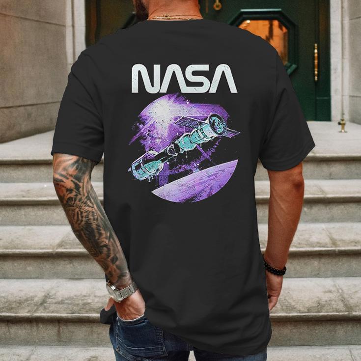 Nasa Space Station Mens Back Print T-shirt Gifts for Men