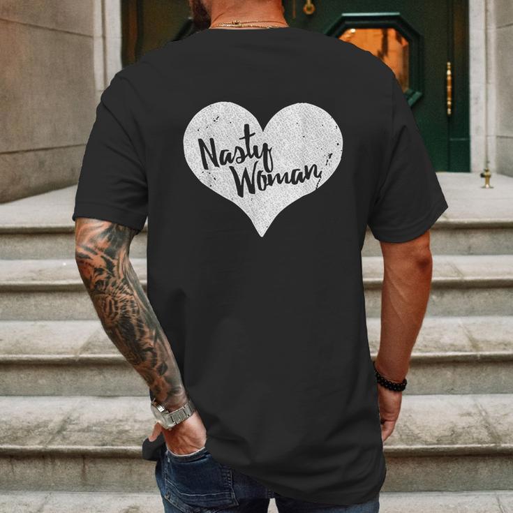 Nasty Woman Heart Mens Back Print T-shirt Gifts for Men