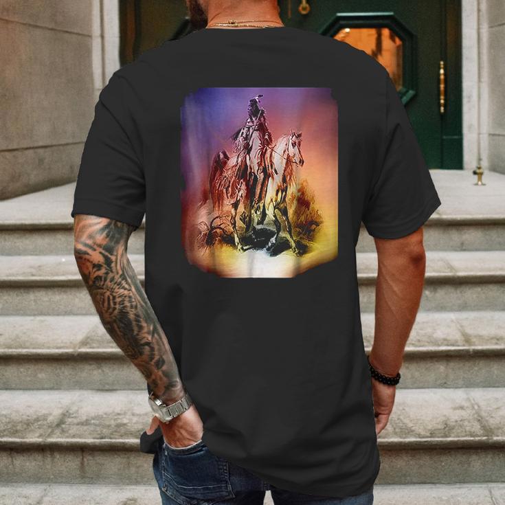 Nativeink Indian Blackfoot Hunter Clothes Apparel Blackfeet Mens Back Print T-shirt Gifts for Men